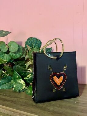 Lizzie Fortunato Heart Eyes Beaded Crossbody Bag – Designer Statement